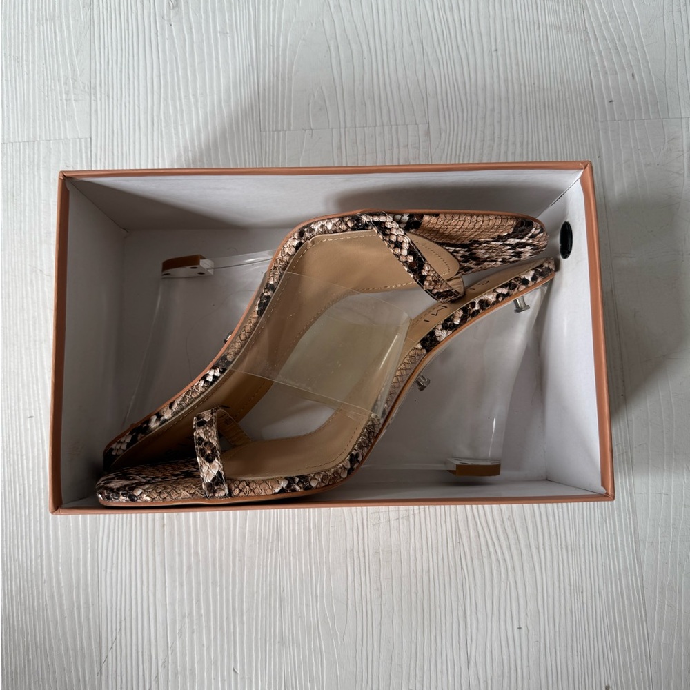 Stylish Snake Print Women's Heels